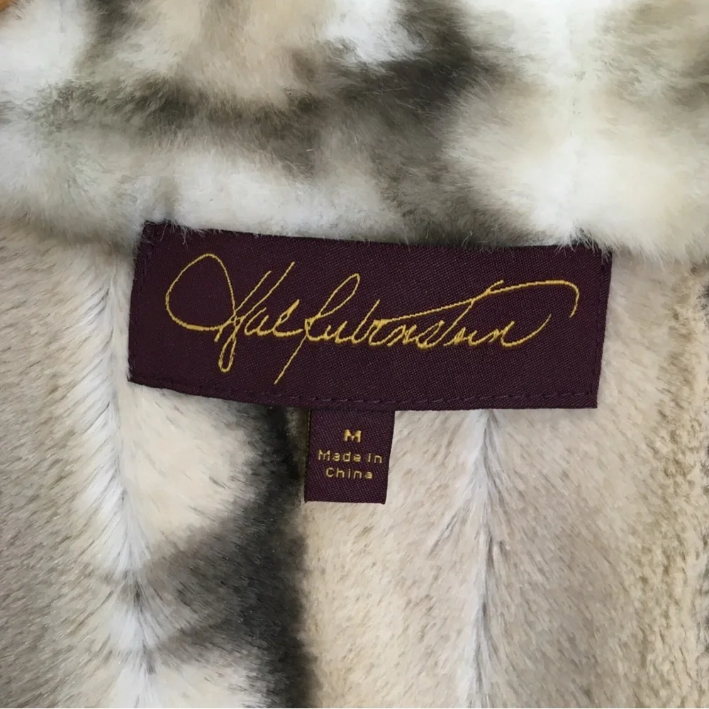 Hal Rubenstein Women's Reversible Faux Fur Coat size Medium Animal Print - Picture 7 of 16